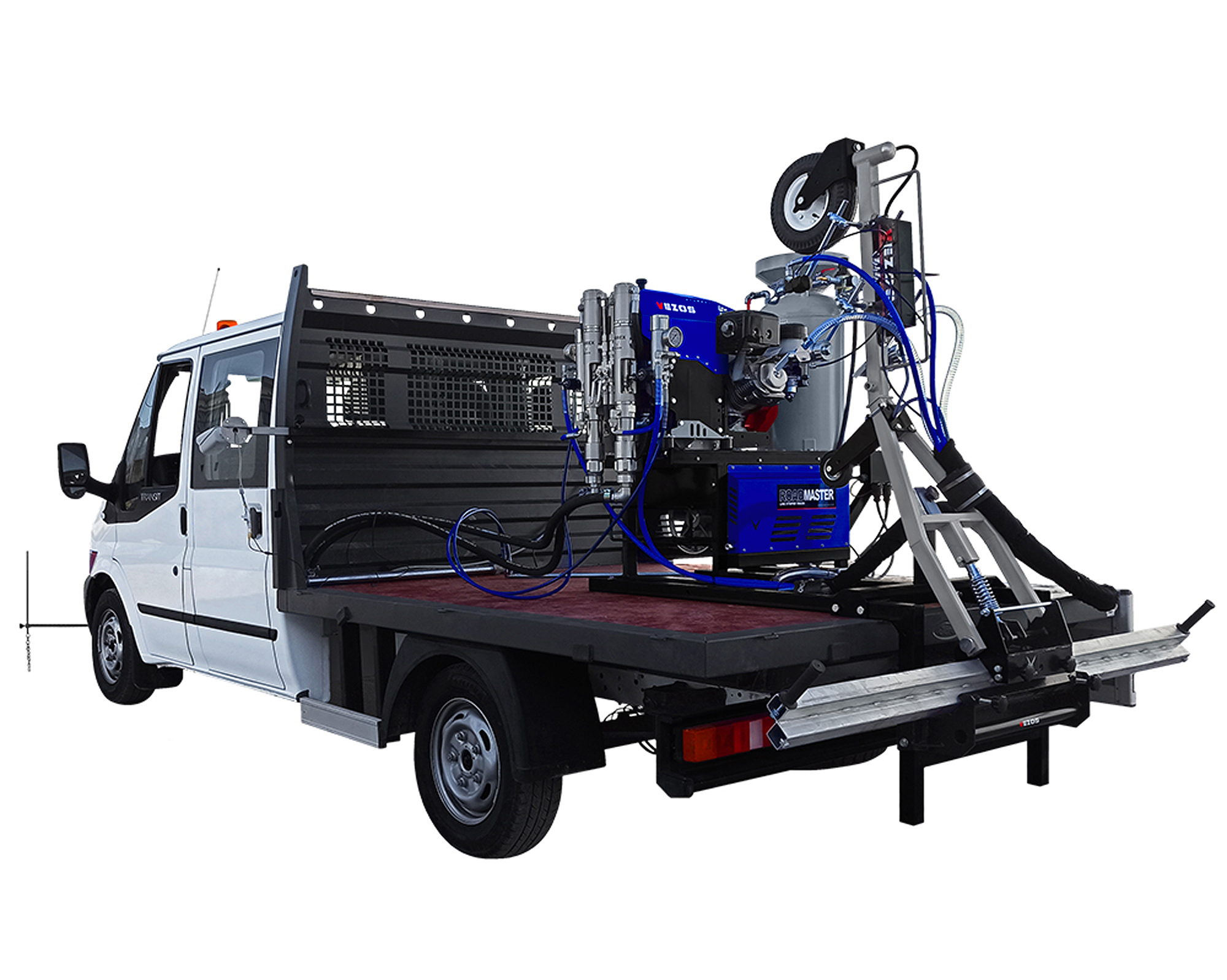 truck mounted road marking kit vezos roadmaster 2.5 - line striping truck - road marking truck