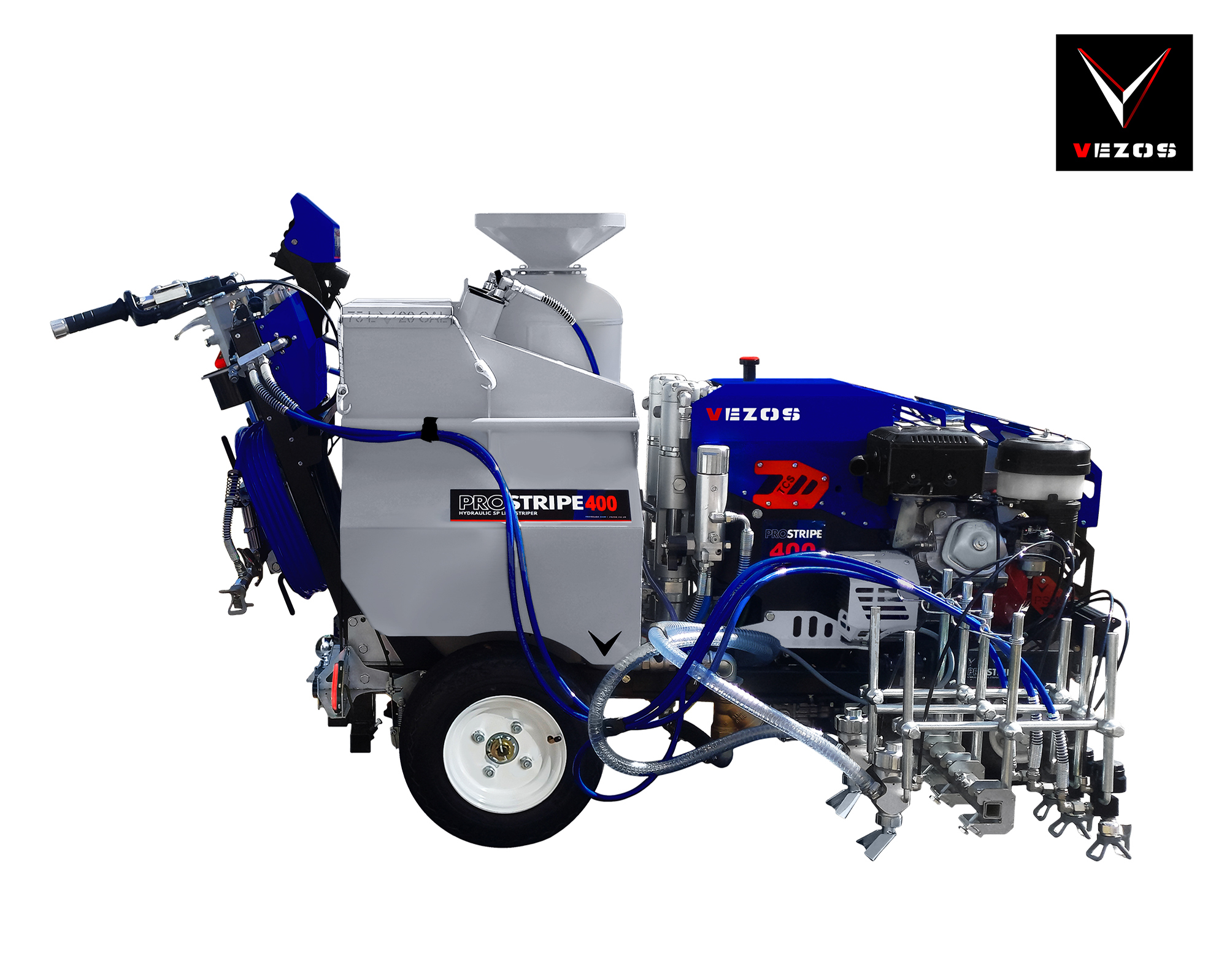 Self Propelled Line Striper PROSTRIPE 400 SP LINEMATIC DC - Selective Steering - 3 Paint Gun